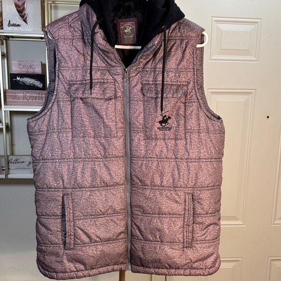 Beverly Hills Polo Club Gray Quilted Vest - Picture 6 of 7